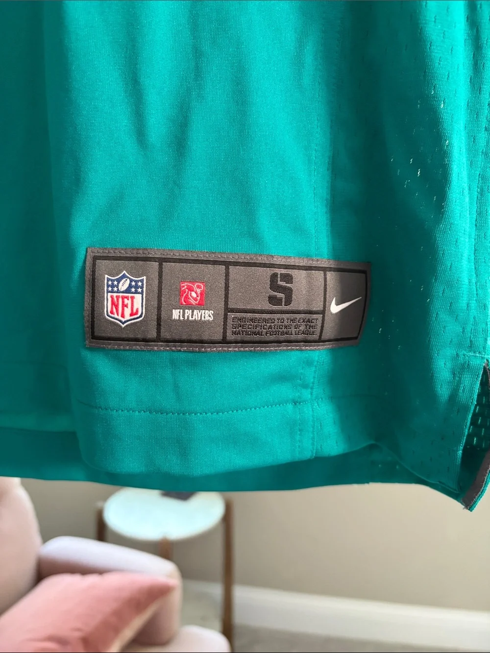 Nike Miami Dolphins Tua Teal Football Jersey with White & Orange Accents